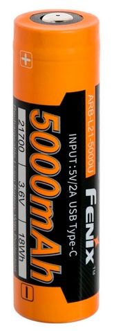 Акумулятор  Fenix 21700 USB 5000mAh (ARB-L21-5000U)