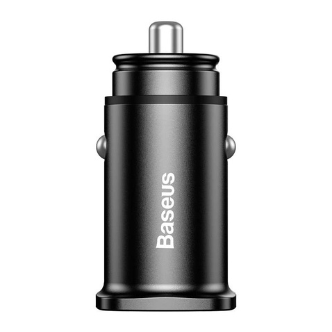 Автомобільний зарядний пристрій  Baseus Square metal A+A 30W USB-A Black