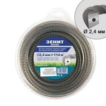 Жилка косильна Зенит "ПРОФІ" "Подвійна з кордом" 2,4 мм x 114 м (40724114)