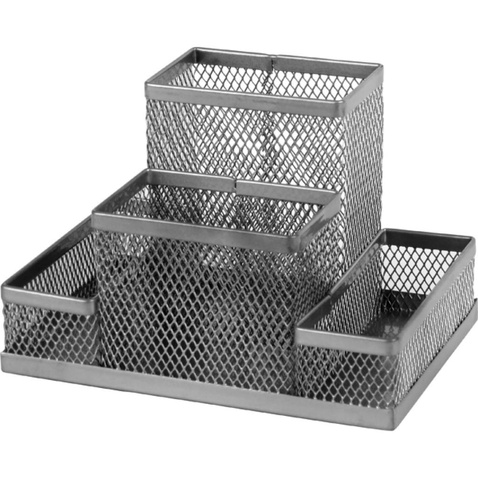 Підставка для дрібниць Axent 155x103x100мм, wire mesh, silver (2117-03-A)