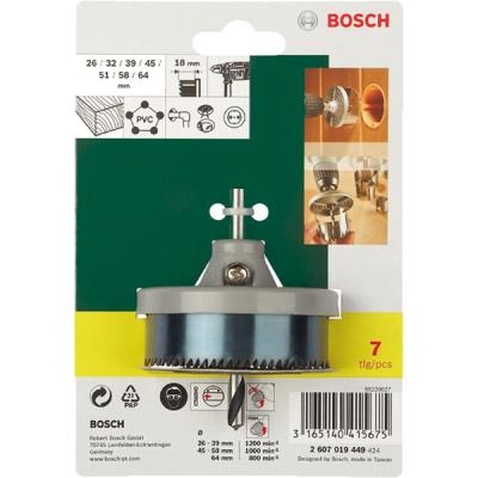 Коронка Bosch пильных венцов 7 шт (2.607.019.449)