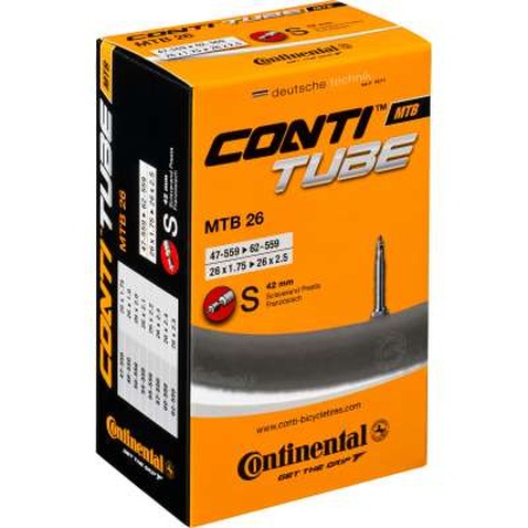 Велосипедна камера Continental MTB 26"x1.75-2.5 47-559 / 62-559 RE PR42mm (181631)