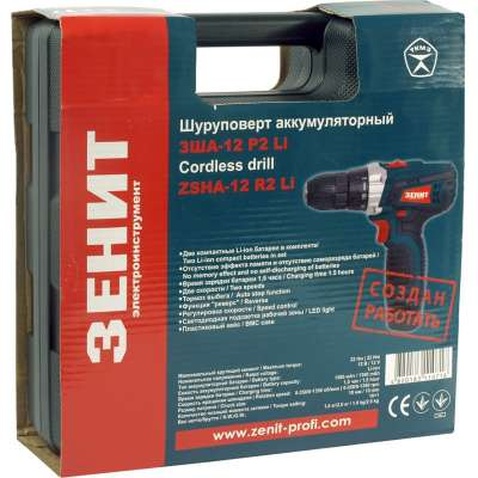 Шуруповерт Зенит ЗША-12 Р2 Li (841746)