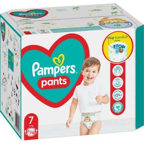 Підгузок Pampers трусики Pants Giant Розмір 7 (17+ кг) 74 шт. (8006540069622)