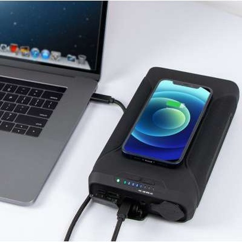 Батарея універсальна PowerPlant 68400mAh, PD/60W, DC 12-24V 9 connectors, QC/3.0, USB-C*2, USB-A, Wireless (PB930456)