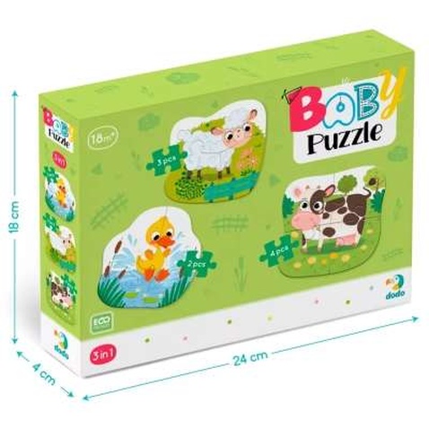 Пазл DoDo 3 в 1 Сільські тварини (300393)