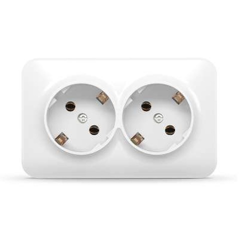 Розетка Videx BINERA IP20 зовнішня 2ая із заземленням біла (VF-BNS22G-W)