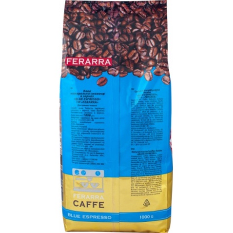 Кава Ferarra Blu Espresso в зернах 1 кг (fr.74100)