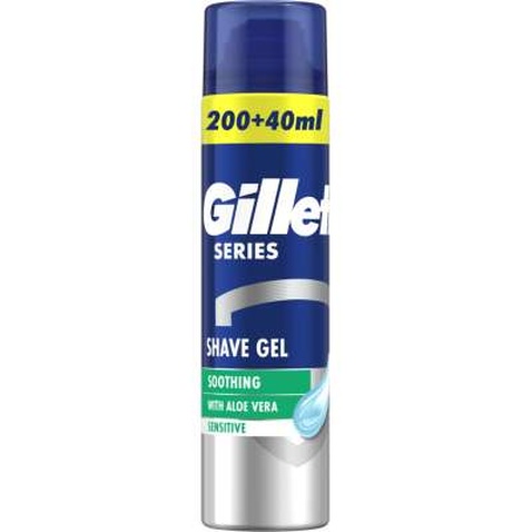 Гель для гоління Gillette Series Soothing для чутливої шкіри з алое вера 240 мл (7702018982011)