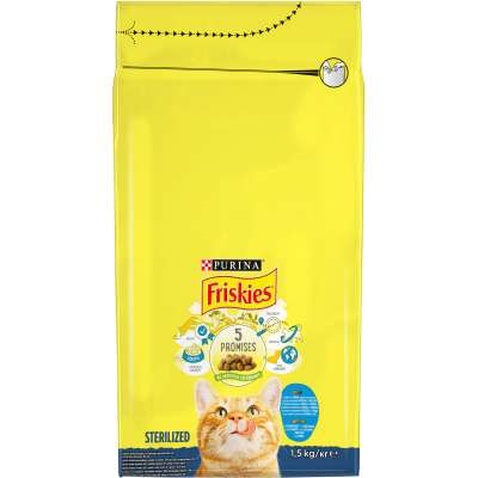 Сухий корм для кішок Purina Friskies Sterile з лососем і овочами 1.5 кг (7613033002458)