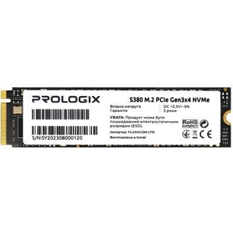 Накопичувач SSD M.2 2280 256GB Prologix (PRO256GS380)