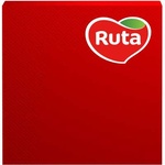 Серветки столові Ruta Колор 3 шари 33х33 см Червоні 20 шт. (4820023741676)