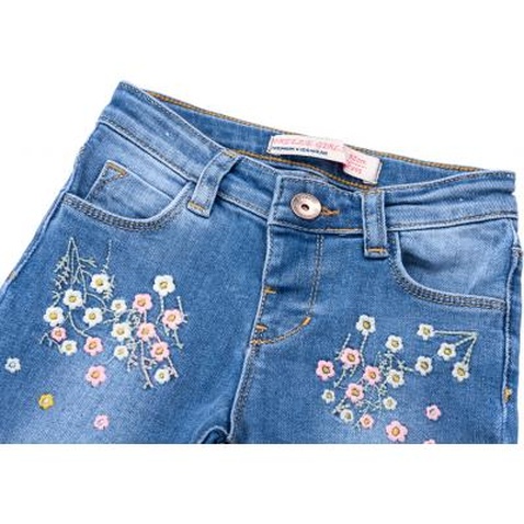Джинси Breeze джинсові з квіточками (OZ-17703-98G-jeans)