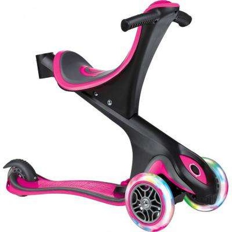 Самокат Globber EVO COMFORT LIGHTS 5 в 1 Рожевий, колеса з підсвіткою (459-110)