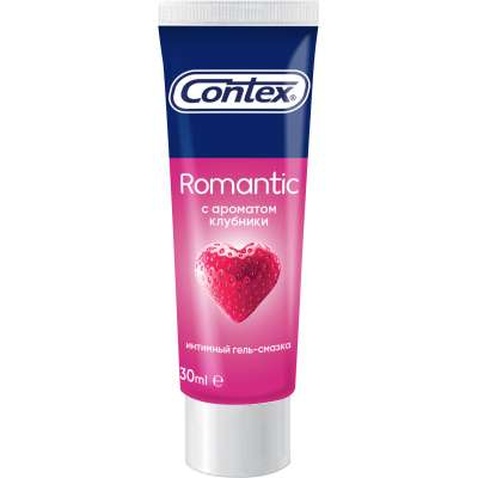Інтимний гель-змазка Contex Romantic з ароматом полуниці (лубрикант) 30 мл (5060040304532)
