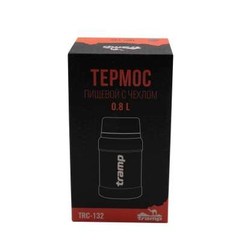 Термос Tramp з широким горлом в чохлі 0.8 л Olive (TRC-132-olive)