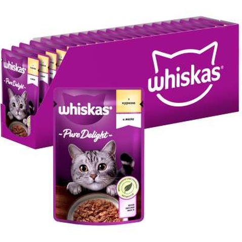 Вологий корм для кішок Whiskas Pure Delight курка в желе 85 г (5900951303333)