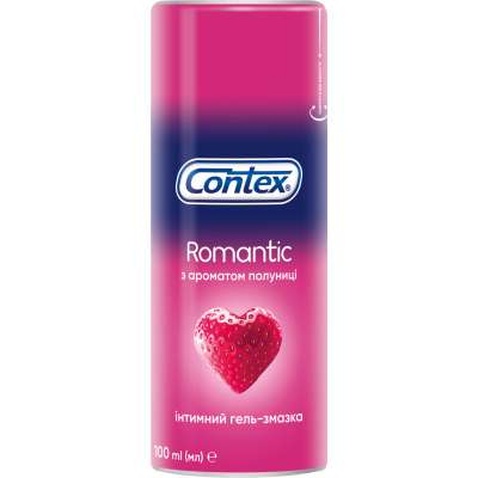Інтимний гель-змазка Contex Romantic з ароматом полуниці (лубрикант) 100 мл (4820108005174)