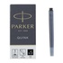 Чорнило для пір'яних ручок Parker Картриджі Quink / 5шт чорний (11 410BK)