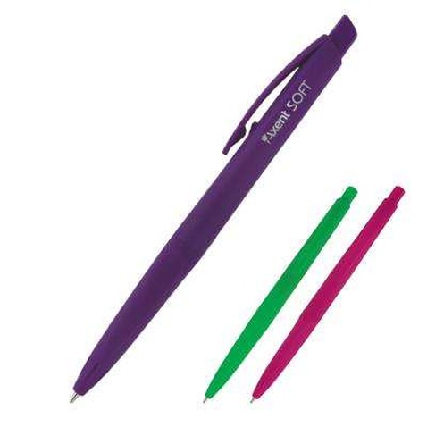 Ручка масляна Axent retractable Soft, blue (AB1058-02-А)