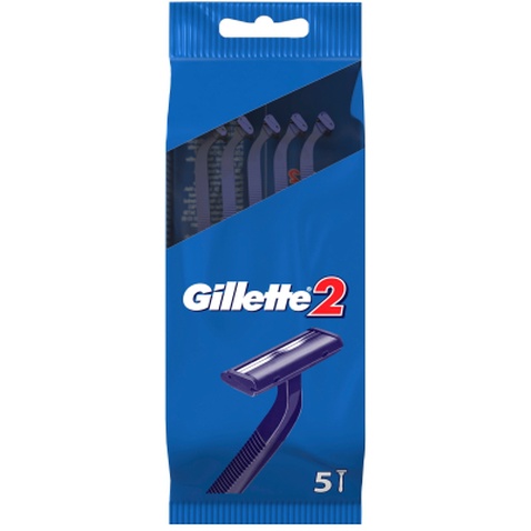 Бритва Gillette 2 одноразова 5 шт. (3014260282684/3014260287030)