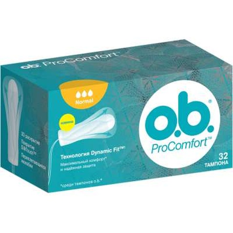 Тампони o.b. ProComfort с покрытием SilkTouch Normal 32 шт (3574661017808)
