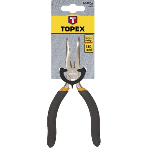 Плоскогубці Topex удлинённые выгнутые прецизионные, 130 мм (32D723)