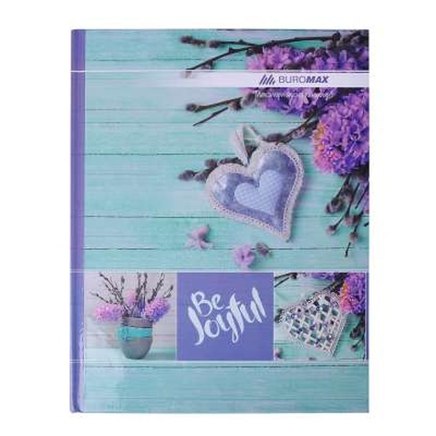 Канцелярська книга Buromax А4 ROMANTIC, 96 аркушів, клітинка, бірюзова (BM.2400-306)