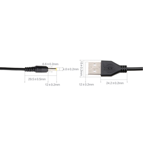 Додаткове обладнання до промислового ПК Orange Pi кабель USB to DC Power Cable for Orange Pi 5V 3A 1.5M (RD010)