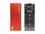 Кишеня зовнішня Frime M.2 NGFF SATA, USB 3.0, Metal, Red (FHE203.M2U30)