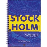 Блокнот Axent на спіралі тверда обкл., А5, 96арк. Stockholm (8032-08-A)