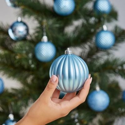 Ялинкова іграшка ColorWay Merry Christmas mix 16 шт (8 см) LIGHT BLUE (CW-MCB816LB)