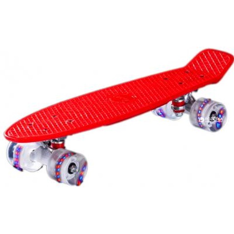 Скейтборд дитячий Awaii SK8 Vintage 22.5 зі світними колесами Червоний (SKAWVINLI-000R0)
