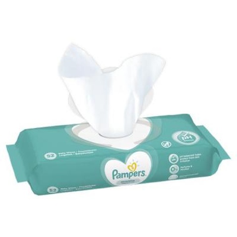 Дитячі вологі серветки Pampers Sensitive 52 шт (8001841041391)