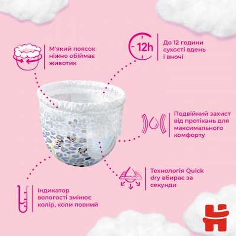 Підгузок Huggies Pants 4 Mega (9-14 кг) для дівчаток 104 шт (5029054568095)