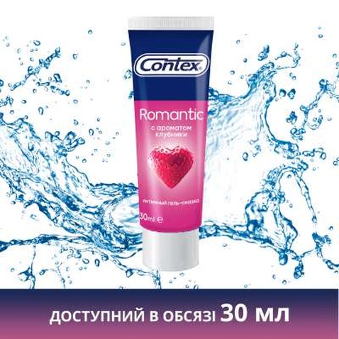 Інтимний гель-змазка Contex Romantic з ароматом полуниці (лубрикант) 100 мл (5060040304037)
