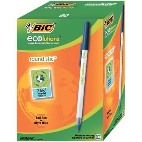 Ручка масляна Bic Round Stic Eco, синя (bc948727)