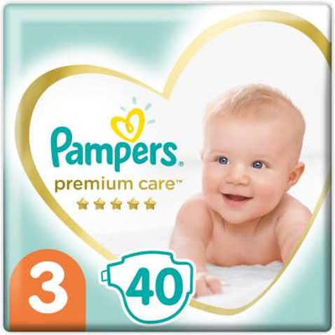 Підгузок Pampers Premium Care Midi Розмір 3 (6-10 кг) 40 шт (8001090379337)