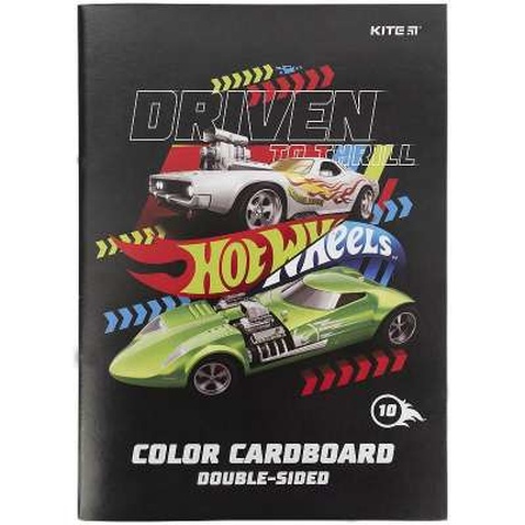 Кольоровий картон Kite двосторонній А4, 10 аркушів/10 кольорів (HW21-255)