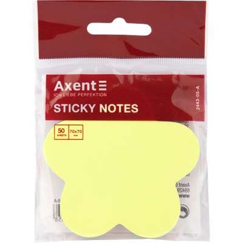 Папір для нотаток Axent з клейким шаром квітка 70х70мм, 50 аркушів (2443-05-A)