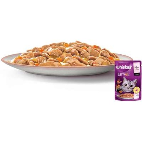 Вологий корм для кішок Whiskas TastyMix Лосось, Морква 85 г (4770608262457)