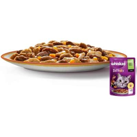 Вологий корм для кішок Whiskas TastyMix Ягня, Курка, Морква 85 г (4770608262433)