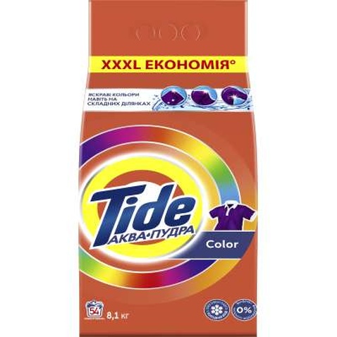 Пральний порошок Tide Аква-Пудра Color 8.1 кг (8006540535219)