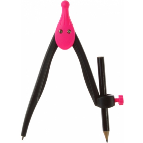 Циркуль Optima для олівця пластиковий Plazzy рожевий (O81481)