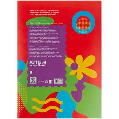 Білий картон Kite А4 Fantasy, 10 аркушів (K22-254-2)