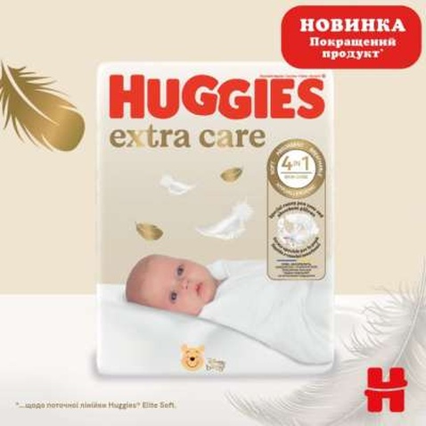 Підгузок Huggies Extra Care Size Розмір 4 (8-16 кг) 76 шт (5029053583167)