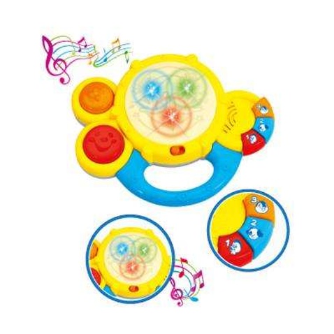 Музична іграшка BeBeLino Музыкальный барабанчик бело-желтый (57067-2)