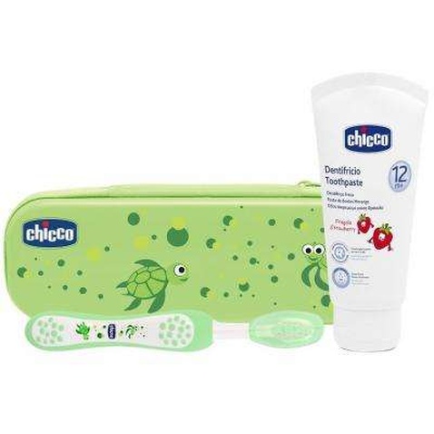 Дитяча зубна щітка Chicco щетка + паста зеленый (06959.00)