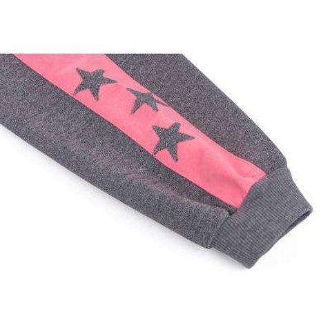 Спортивний костюм Breeze з рожевими лампасами (9553-140G-gray)