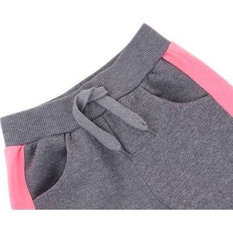 Спортивний костюм Breeze з рожевими лампасами (9553-140G-gray)